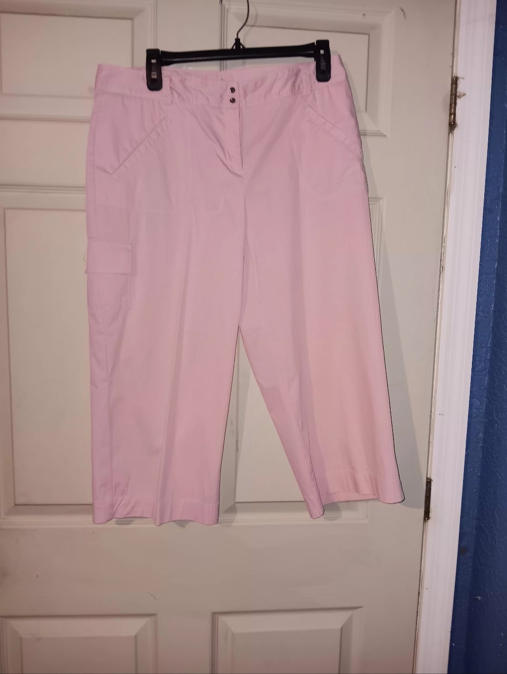 Izod Light Pink Cargo Capri Golf Pants Wms Sz 12